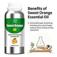 Huile Essentielle Bio en Vrac Sans Eau pour Diffuseur, Huile de Zeste d'Orange, Huile Parfumée pour Bougies