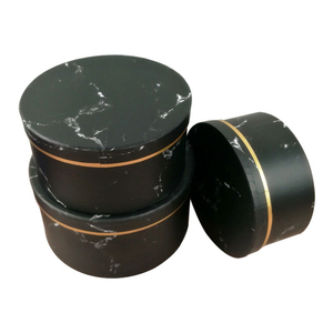 Tamaño personalizado y la impresión de borde de oro regalo de sombrero redondo de mármol de cilindro de papel de harina de flor - Product Image 4