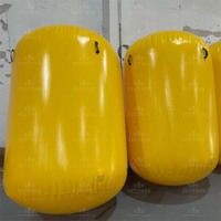 Bouée flottante cylindrique gonflable en PVC avec logo personnalisé, bouée de marquage gonflable jaune pour course de natation en eau libre, événement maritime