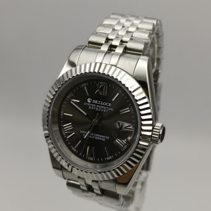 Montre automatique de luxe pour homme avec cadran de 28,5 mm, mouvement automatique, logo SEILOCE, chiffres romains, montre mécanique NH35 - Product Image 3