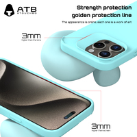 ATB-Étui en silicone pour téléphone portable, étui antichoc anti-empreintes digitales, série Titan, pour IPhone 11-15
