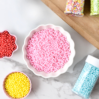 Directe d'usine mélange couleur comestible bonbons moulés nacré 4mm coloré nonpareils dans 85g bouteille pour cupcake macaron décoration