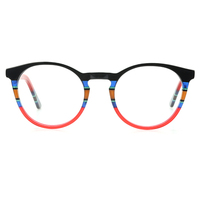 Montures de lunettes rondes en acétate pour femmes XINYUAN OPTICAL, fabrication artisanale de montures en verre de couleur arc-en-ciel, machines de fabrication