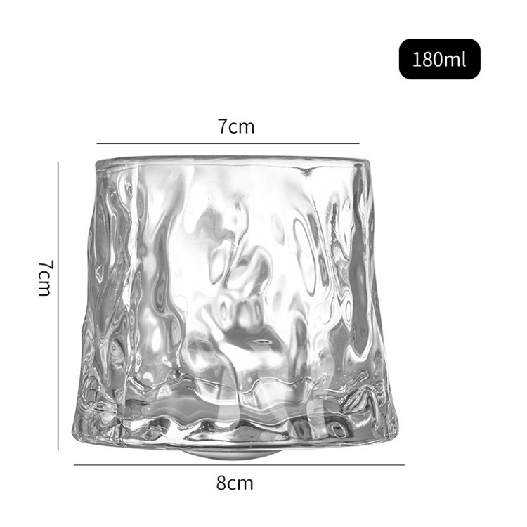 10 Ounce Drinking Glasses Rotary glass without wood stand 300ml whiskey rock glass