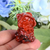 Pierre de guérison naturelle en cristal, mini chat de sorcière sculpté pour décoration d'Halloween, vente en gros