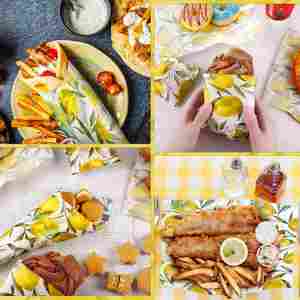 Wax Greaseproof <b>Food</b> <b>Wrapping</b> <b>Paper</b> Sandwich Burger <b>Food</b> Grade Tissue <b>Paper</b> Custom Logo <b>Food</b> Printed Packaging <b>Paper</b> - Product Image 4