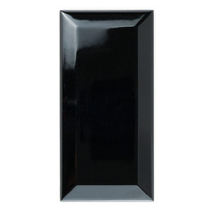 Piastrella nera lucida con bordi smussati 7,5x15 cm, spessore 8 mm, bordi irregolari per rivestimento di pareti e pavimenti - Product Image 3