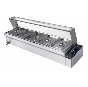 BSB-5-calentador comercial de mesa bain marie con 5 bandejas, calentador de alimentos, equipo de cocina