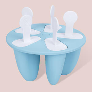 Juego de bandeja de hielo para zumo de fruta congelada DIY, moldes de paletas de silicona de grado alimenticio, herramientas para hacer helados - Product Image 4