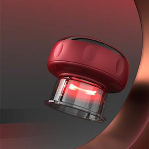 Günstige tragbare Rotlicht therapie Vibrierende Heiz <span class=keywords><strong>massage</strong></span> Kunststoff Trocken Smart Vakuum Schröpfen Gerät - Product Image 3