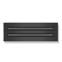 Diffuseur linéaire à fentes 12x4 po, grille de ventilation décorative noire en aluminium pour plafond, murs et sols