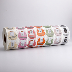Custom Full Color Printed Coated Paper Oval Sushi Labels Roll Adhesive Stickers for <strong>Japanese</strong> Restaurant Takeout Food Packaging - Product Image 3