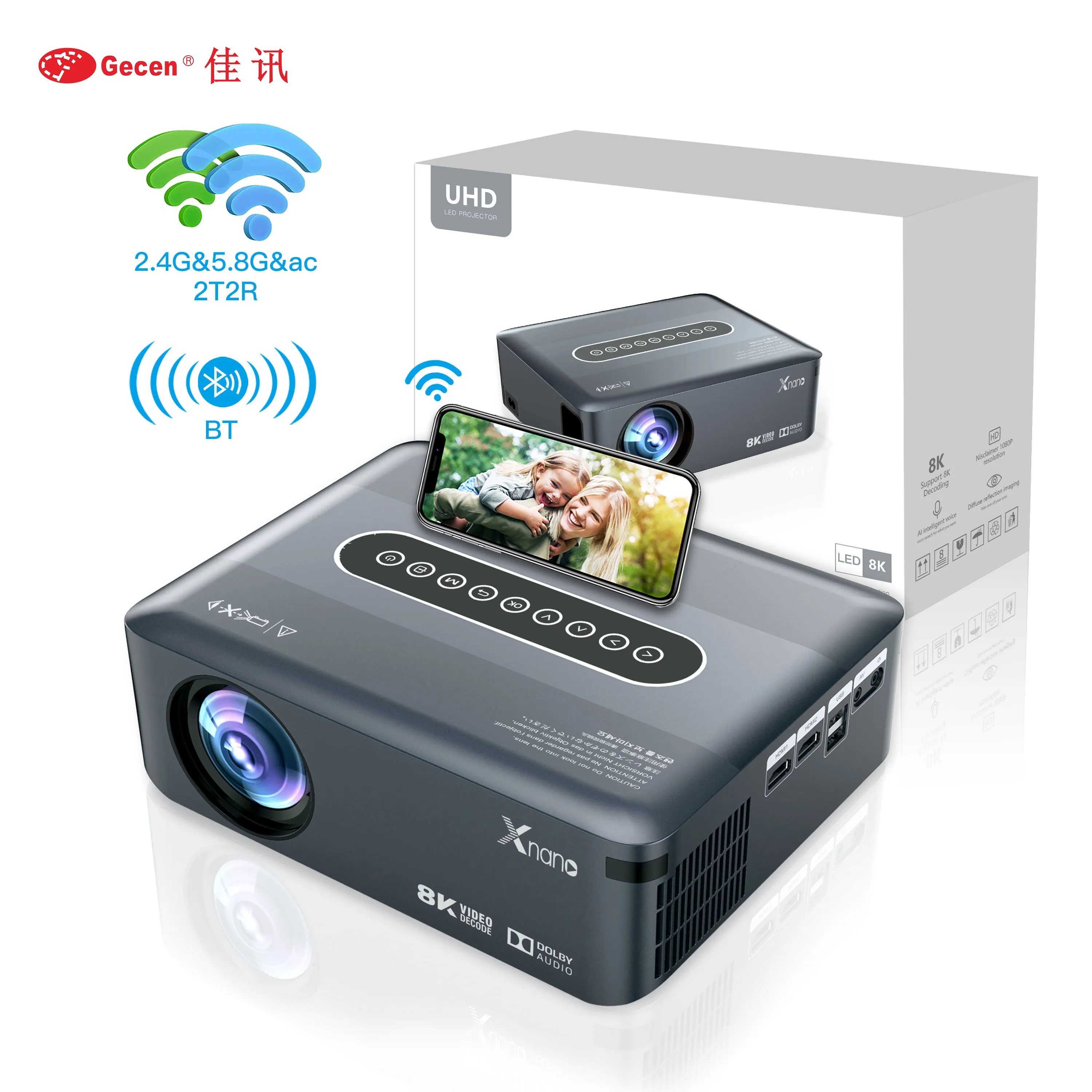 2022 New X1 Home Theater Projectors Cinema Mirror Phone LCD LED Video Projector for Home 4k Video Android 1080p Hd Mini Project