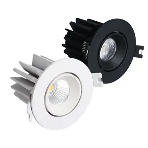 Round Housing Dimmable Recessed LED Spotlight Australian Standard 12W 15W Adjustable Die-Cast Aluminum Anti-Glare Spot Light