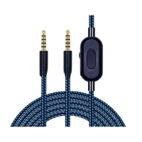 Kabel Audio Earphone 2M untuk Headset Gaming Logitech Astro A10 A40 G233 G433, Kabel Audio Headphone Berkabel 1