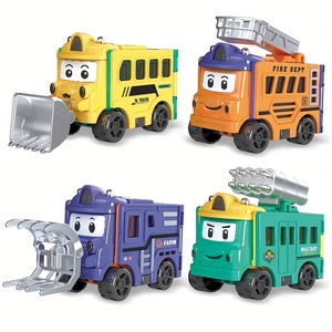 Juguete de Coche QY para Bebés, con Fricción, Reversión, Deformación, Deslizamiento y Transformación, Anti-Impactos, 2 en 1, de Plástico, Educativo - Product Image 1