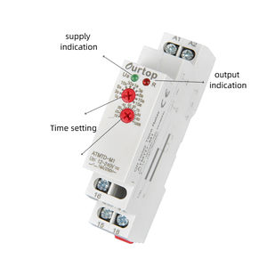 Schützende Ourtop Din Rail <span class=keywords><strong>AC</strong></span>/DC12V-24V-Verzögerung am Relais Zeit verzögerung schalter Relais China Brand Relay - Product Image 3