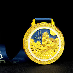 Médailles de sport de marathon en or 3D en gros, médailles personnalisées en alliage de zinc, impression UV, argent, économie, médailles personnalisées - Product Image 3