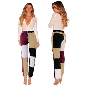 Pantalones elásticos de moda para mujer, Jeans únicos de Color marrón, ajustados, Vintage, de tela vaquera, para chico, amigo, África - Product Image 3