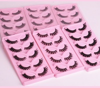 Faux cils synthétiques personnalisables, aspect naturel, légers, avec bande transparente, effet 3D, bouclés, volumineux, style œil de renard, en bande complète