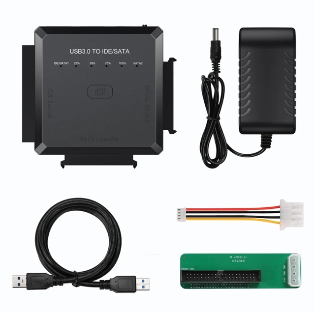 USB 3.0 to IDE SATA Converter External Hard Drive Adapter Transfer Data Cable Kit for Universal 2.5/3.5 HDD/SSD Hard Drive Disk