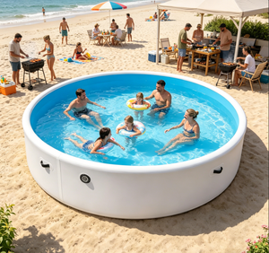 Factory Direct Supply Durable Swimming <b>Pool</b> Tents Portable <b>Inflatable</b> Swimming <b>Pool</b> Above Ground <b>Pool</b> <b>For</b> Camping - Product Image 1