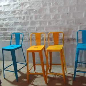 2025 Offre Spéciale haute qualité Antique métal chaise fer cadre salle à manger cuisine Restaurant Bar café jardin maison appartement atelier - Product Image 1