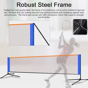 Filet de <span class=keywords><strong>badminton</strong></span> portable de haute qualité, montage rapide, hauteur réglable, matériau ABS, respectueux de l'environnement, pour le <span class=keywords><strong>badminton</strong></span> - Product Image 5