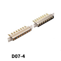 Conector hembra macho de alta potencia, 5w5, 8w8, 13W3, 21W4, D-SUB, Conector de soldadura chapado en oro, DC/AC