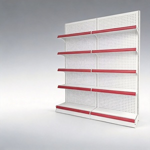 Présentoir <span class=keywords><strong>de</strong></span> supermarché autoportant multi-niveaux avec panneau perforé pour cosmétiques, papeterie, snacks et échantillons <span class=keywords><strong>de</strong></span> produits - Product Image 1