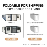 Casa Prefabricada Expandible de 30 pies, Doble Ala Plegable, Contenedor Modular, Estructura de Acero, Oficina/Vivienda Personalizable