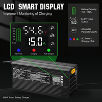 Chargeur de batterie intelligent réglable 900W 60-90V 3-10A avec écran LCD pour batteries au plomb-acide, Li-ion et LifePO4 60V 72V 10A