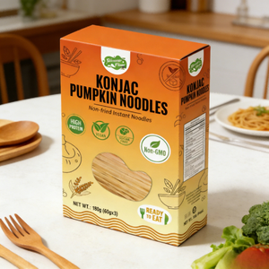 Diet Food Pumpkin Konjac Spaghetti <strong>Pasta</strong> Noodles Instant Meal Replacement Low Carb Vegan High Protein 15-Minute for Food - Product Image 1