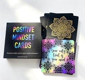 Cartes de jeu personnalisées très demandées, impression sur papier, cartes d'affirmation portables, cartes à jouer carrées personnalisées, boîte avec couvercle et base - Product Image 6