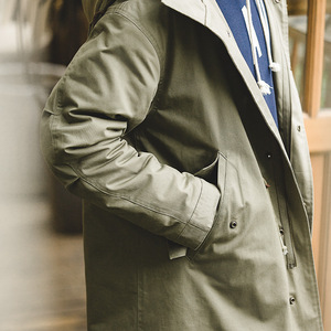 Men's Fishtail <strong>Parka</strong> Cotton Polyester Blend 260 GSM Sherpa Fleece Lined S-XL Windproof OEM Custom Logo - Product Image 2