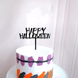 Adorno acrílico <span class=keywords><strong>de</strong></span> plástico para pastel <span class=keywords><strong>de</strong></span> calabaza, Araña, Halloween - Product Image 5
