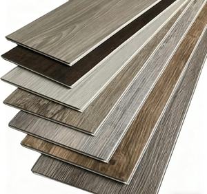 Revêtement de sol moderne en vinyle SPC gris clair imperméable à l'eau Carrelage en PVC à noyau rigide à emboîtement Garantie de 5 ans Graphique anti-mites - Product Image 1