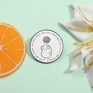 Pin esmaltado para amantes de los gatos, broches con cita divertida, alfileres de solapa para salud mental, insignias bonitas para perros para bolsas de ropa, venta al por mayor - Product Image 2