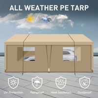 Abri de voiture multifonctionnel grand format, résistant aux intempéries, abri de garage portable, imperméable, anti-neige, protection contre la chaleur, garage extérieur pour voiture