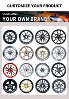 Rines de Aleación Forjados Universales de 5 Birlos, Ligeros y Antifatiga, con Borde Cromado, Fabricados por JGFactory, para Modificación de Autos Deportivos de Carreras