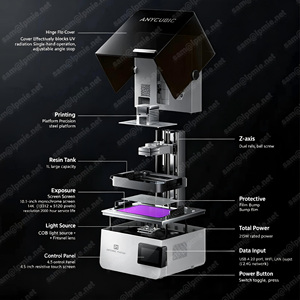 Imprimante 3D à résine Anycubic Photon P1, imprimante MSLA entièrement métallique, grande taille pour la maison, les entreprises et l'éducation - Product Image 3