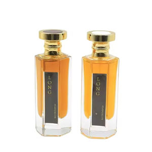 Flacon de parfum hexagonal en verre 50ml/100ml vide transparent avec pulvérisateur à pompe et sérigraphie - Product Image 2