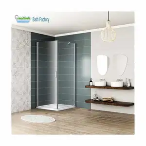 900X900mm Toughened Safety Glass Hinged Bathroom Shower Room