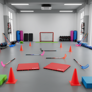 Losetas Rojas Dryland 12 x 12, 8 Piezas, Superficie de Entrenamiento Encajable para Hockey, 8 Pies Cuadrados - Product Image 2