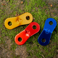 Tendeur de corde de tente en alliage d'aluminium, double trou, boucle de corde multicolore, ajusteur de corde de guyline, attache de serrage pour le camping
