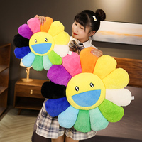 Almohada de Girasol Colorida de Takashi Murakami, 10 Estilos, Almohada con Cara Sonriente, Almohada de Felpa para Oficina y Sofá