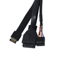 Cable de ordenador para servidor de Panel frontal USB 3,0, interruptor de alimentación USB 3,1 y placa de circuito LED PCB, disco flexible