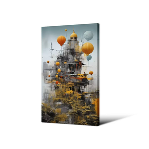Arte <span class=keywords><strong>de</strong></span> pared <span class=keywords><strong>de</strong></span> lujo con paisaje urbano <span class=keywords><strong>de</strong></span> fantasía, vibrante escena industrial <span class=keywords><strong>de</strong></span> cuento <span class=keywords><strong>de</strong></span> hadas, impresión en lienzo, imagen HD para decoración <span class=keywords><strong>de</strong></span> oficina - Product Image 5
