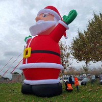 Père Noël géant gonflable pour l'extérieur Grandes décorations de Noël gonflables Père Noël à grand air à vendre