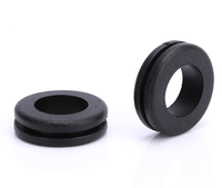 Anillo Protector de Cables de Doble Cara, Funda de Goma Ecológica Ignífuga para Cables con Orificio Pasante